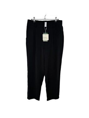 NWT Halara Black High-Waist Pleated Pants, M